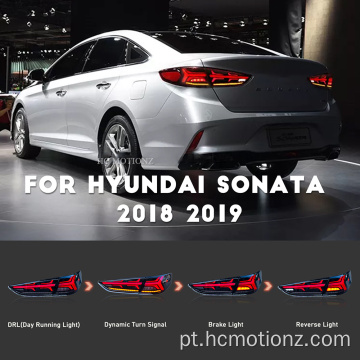 HCMOTIONZ 2017-2019 Lâmpada traseira liderada por Hyundai Sonata